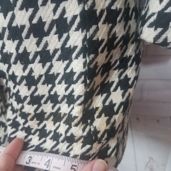 Vintage Michelle Stuart Houndstooth Wool Blazer Suit Jacket - Picture 4 of 15